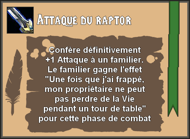 Attaque du raptor